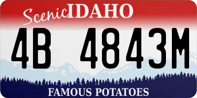 ID license plate 4B4843M