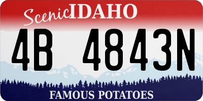 ID license plate 4B4843N