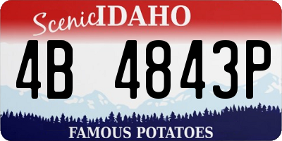 ID license plate 4B4843P