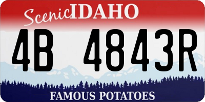 ID license plate 4B4843R