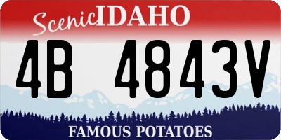 ID license plate 4B4843V