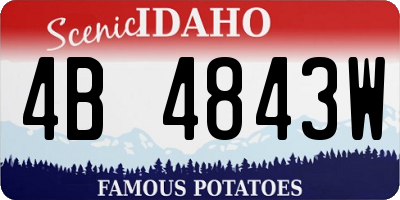 ID license plate 4B4843W
