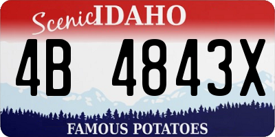ID license plate 4B4843X