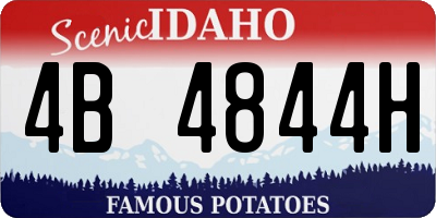 ID license plate 4B4844H