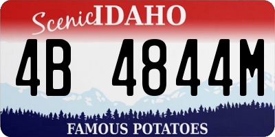 ID license plate 4B4844M