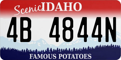 ID license plate 4B4844N