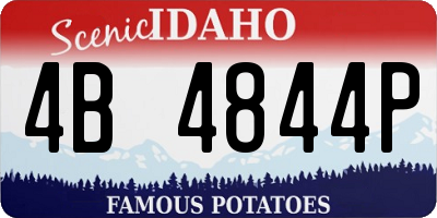 ID license plate 4B4844P