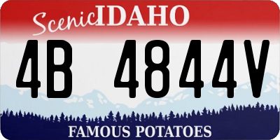 ID license plate 4B4844V