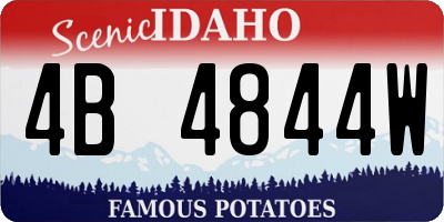 ID license plate 4B4844W