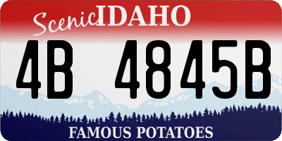 ID license plate 4B4845B