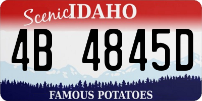 ID license plate 4B4845D
