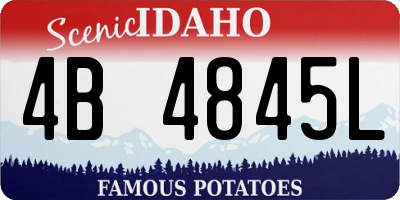 ID license plate 4B4845L