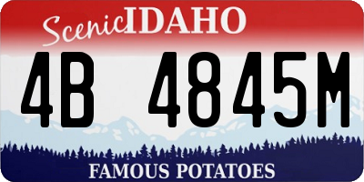 ID license plate 4B4845M