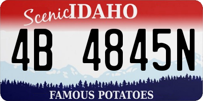 ID license plate 4B4845N