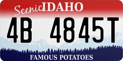 ID license plate 4B4845T
