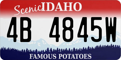 ID license plate 4B4845W