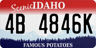 ID license plate 4B4846K
