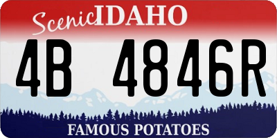 ID license plate 4B4846R
