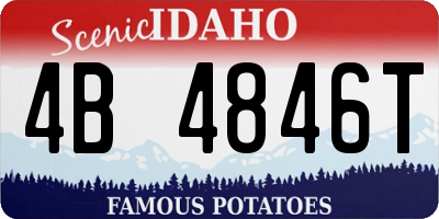 ID license plate 4B4846T