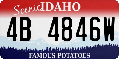 ID license plate 4B4846W