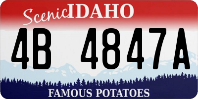 ID license plate 4B4847A