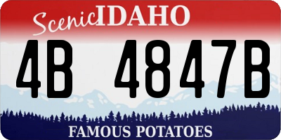 ID license plate 4B4847B