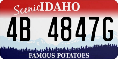 ID license plate 4B4847G