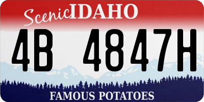 ID license plate 4B4847H