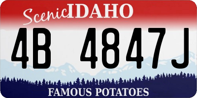 ID license plate 4B4847J