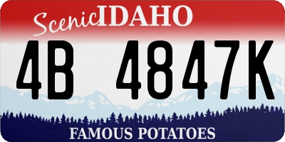 ID license plate 4B4847K