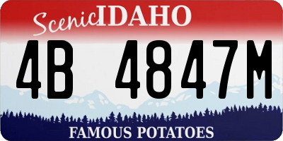 ID license plate 4B4847M