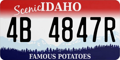 ID license plate 4B4847R