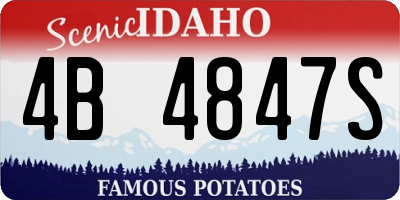 ID license plate 4B4847S