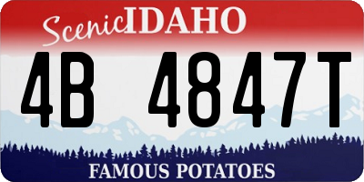 ID license plate 4B4847T
