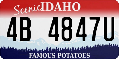 ID license plate 4B4847U