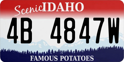 ID license plate 4B4847W