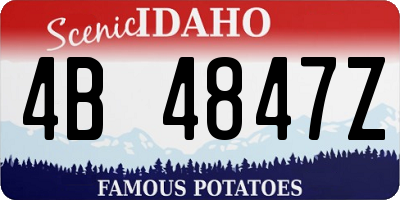 ID license plate 4B4847Z