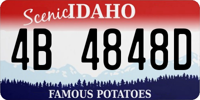 ID license plate 4B4848D