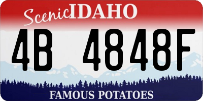 ID license plate 4B4848F