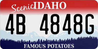 ID license plate 4B4848G