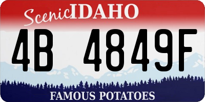 ID license plate 4B4849F