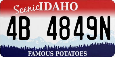ID license plate 4B4849N
