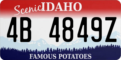 ID license plate 4B4849Z