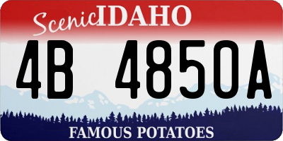 ID license plate 4B4850A