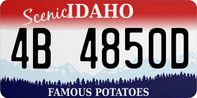 ID license plate 4B4850D