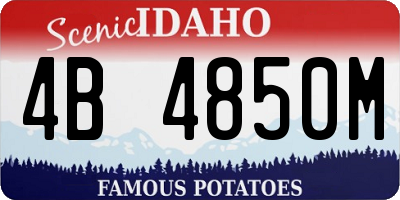 ID license plate 4B4850M