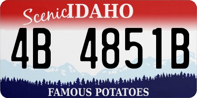 ID license plate 4B4851B
