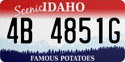 ID license plate 4B4851G