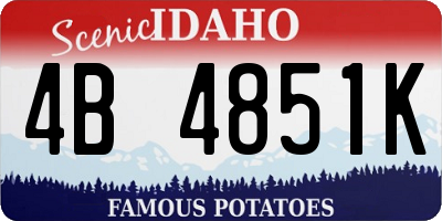 ID license plate 4B4851K