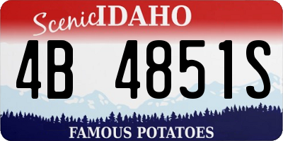 ID license plate 4B4851S